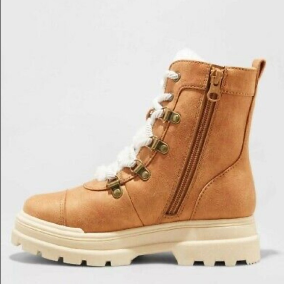 Art Class Willa Boots Brown Faux-Leather Faux-Fur Zip-Up Ankle Boots for Girls - Picture 2 of 6